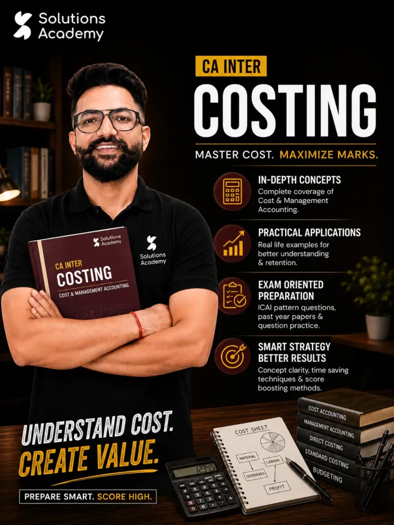 CA Intermediate Cost and Management Accounting course poster